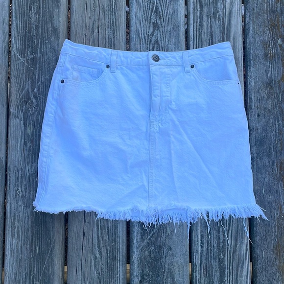 O’Neill White Denim Mini Skirt - Picture 1 of 8